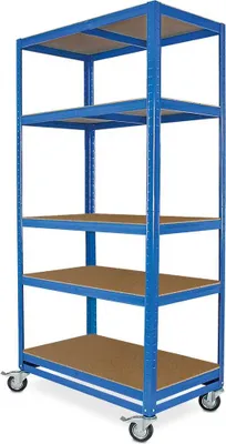 Produktbild von Kommissionierwagen/Etagenwagen mit 5 Ebenen, blau, HxBxT 1905 x 900 x 500 mm