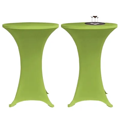 Image de vidaXL Housses de table stretch 4 pcs. 70 cm vert