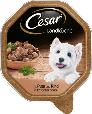 Immagine prodotto di Ciotola Cesar di cucina contadina con tacchino e manzo in una deliziosa salsa 150g
