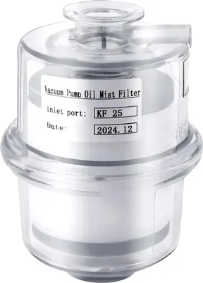 Produktbild von Ölnebelfilter - Für Vakuumpumpen-Abluft - KF25 Flansch - Ölablassrohr - Einfache Wartung - Weiß