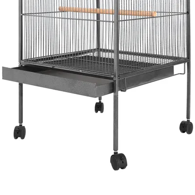 Immagine prodotto di vidaXL Birdcage Nero 54x54x146 cm Acciaio