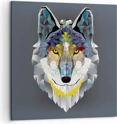 Produktbild von Bild auf Leinwand - Leinwandbild - Tier Abstraktion - 50x50cm - Wand Bild - Wanddeko - Wandbilder - Leinwanddruck - Bilder - Kunstdruck - Wanddekoration - Leinwand bilder - Wandkunst - AC50x50-3633