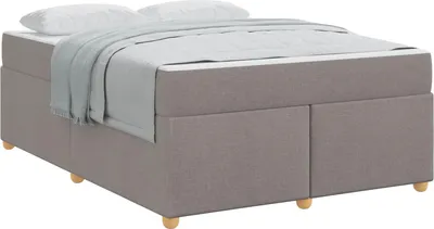 Produktbild von vidaXL Bettrahmen Taupe 160 x 200 cm Stoff