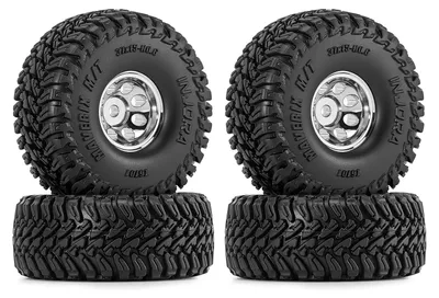 Productafbeelding van Set Beadlock-velgen 0,6/0,7 inch en banden M/T voor 1/30