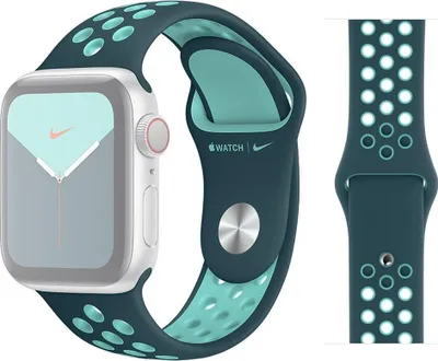 Obrázek produktu pro Původní Apple Nike Sport Armband S/M 38/40/41mm MXQX2ZM/A Midnight Turquoise/Aurora Green