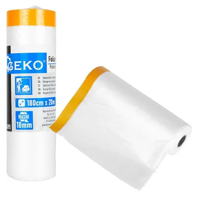 Obrázek produktu pro GEKO Zakrývací folie s washi páskou 180 cm × 20 m – G66395