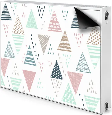 Produktbild von Magnet Heizkörperverkleidung Heizkörper-Abdeckung Heizung Heizkörper 80x60 cm  - Gezeichnete Dreiecke