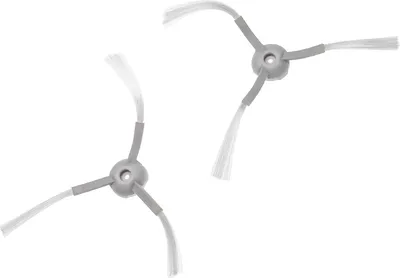 Produktbild von vhbw 2x Seitenbürste kompatibel mit Xiaomi Mijia G1 Saugroboter - Reinigungsbürsten Set, weiß, 3-armig