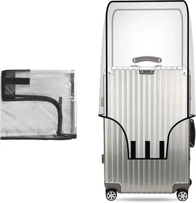 Productafbeelding van Transparante PVC Kofferhoes - Waterdichte en Herbruikbare Bagagebeschermer voor Reiscomfort