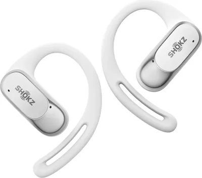 Zdjęcie produktu dla SHOKZ OpenFit Air White słuchawki otwarte douszne bezprzewodowe Bluetooth 5.2 DirectPitch™ OpenBass Air IP54 USB-C, muzyka i rozmowy