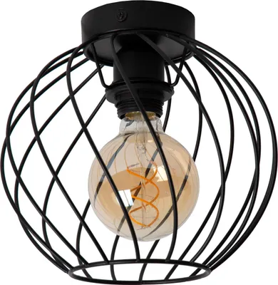 Zdjęcie produktu dla Lampa sufitowa druciana czarna 25cm DANZA 1xE27 40W Lucide