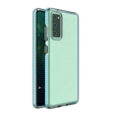 Produktbild von Spring Case Gelhülle mit farbigem Rahmen für Samsung Galaxy A72 4G Hellblau