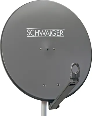 The back of a satellite dish is shown against a white background.