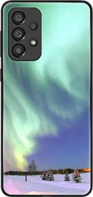 Produktbild von König Design Hülle kompatibel mit Samsung Galaxy A33 5G Kunststoff Soft Handyhülle - Handy Case Polarlichter