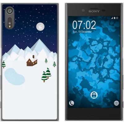 Produktbild von PhoneNatic Case kompatibel mit Sony Xperia XZs Silikon-Hülle X Mas Weihnachten Winterwonderland M6
