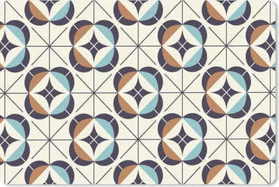 Produktbild von MuchoWow® Schreibtischunterlage Retro - Design - Geometrie 60x40 cm - XXL Mauspad - Großes Mauspad