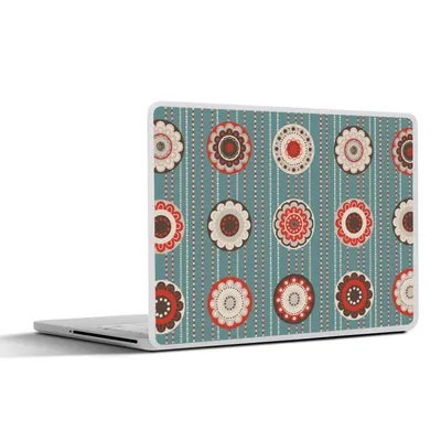 Produktbild von MuchoWow® Laptop Aufkleber Sticker Cover Bohème - Blumen - Vintage - Design 30x22 cm - Laptop-Sticker