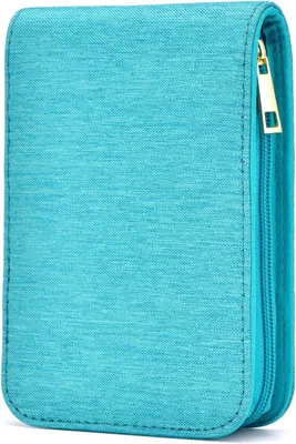 Imagen del producto de Estuche para 12 bolígrafos estilográficos y bolígrafos, color turquesa, estuche para lápices para la escuela