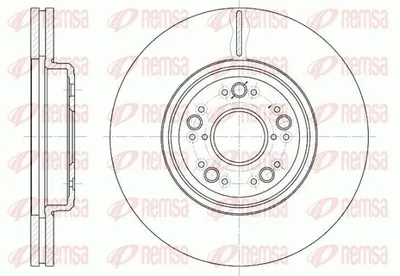 Produktbild von 2x REMSA Bremsscheibe 61252.10 vorne für LEXUS LS (UCF20) LS (UCF10) 314 7mm