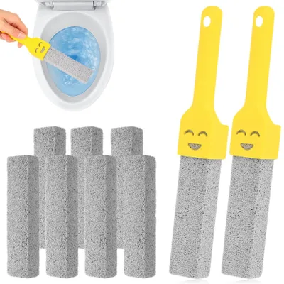 Bimsstein-Set 9 Stück mit 2 Griffen, Toilettenreiniger