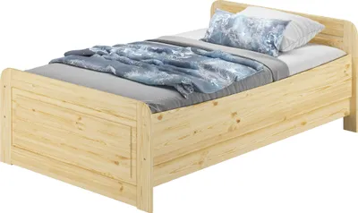 Produktbild von Seniorenbett extra hoch 120x200 Einzelbett Holzbett Gästebett Massivholz Zubehör wählbar V-60.42-12ohne Zubehör