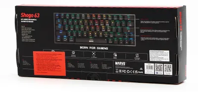 Produktbild von Marvo SHOGO 63 mechanische Gaming-Tastatur, Hot-Swap, USB, US-Layout, schwarz