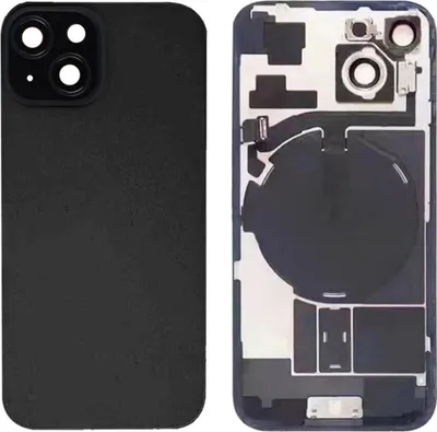 Produktbild von iPhone 15 Rückseite mit Kleinteilen - Schwarz