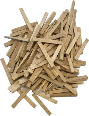 Image de Cales pour carreaux - bois - 250 pièces - 44 x 7 x 0-8,5 mm