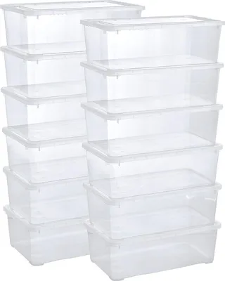 Produktbild von Transpargente Lagerboxen Stapelbar 12 x 5 Liter