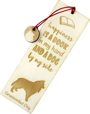 Produktbild von Groenendael Belgischer Schäferhund - Lesezeichen mit Hund, personalisiertes Lesezeichen, Hundeaccessoire für Leser der Marke Art-Dog