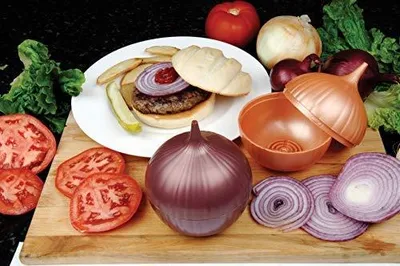 Aufbewahrungsbox für Zwiebeln, Kunststoff, braun, 1 Stück