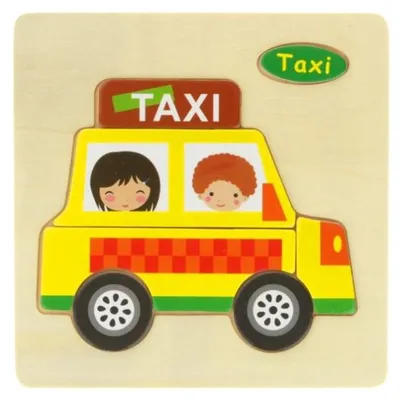 Produktbild von INNI Holzpädagogik -Puzzle -Rätsel 7el Taxi