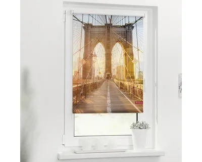 Obrázek produktu pro Roleta na okno Lichtblick bez vrtání Brooklynský most 80x150 cm včetně upínacích držáků