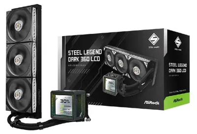 Zdjęcie produktu dla ASRock 90-ASLA36-BAAGA5 ASRock Steel Legend Dark 360 LCD
