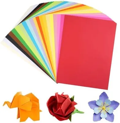 Produktbild von Origami Papier,100 Blatt Buntes Papier A4,65 g/m? Bastelpapier,Doppelseitiges Buntpapier in 20 Farben für DIY Kunst und Bastelprojekte
