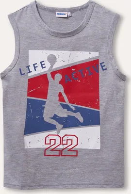 Produktbild von Jungen Tanktop Active  - Graumeliert - 152
