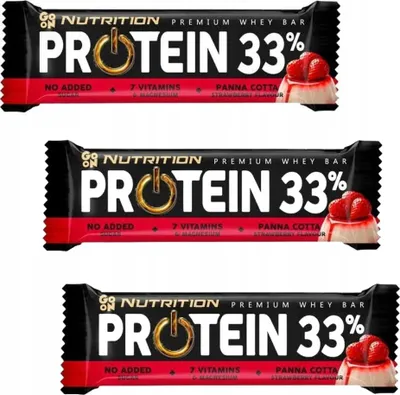 Zdjęcie produktu dla Go On Nutrition Protein Bar 33% Panna Cotta Strawberry 50g