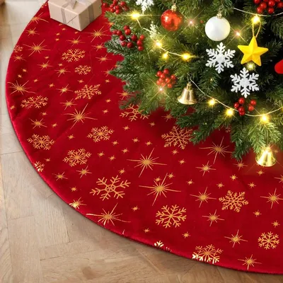 Imagen del producto de Falda para árbol de Navidad - Terciopelo - 120 cm - Rojo