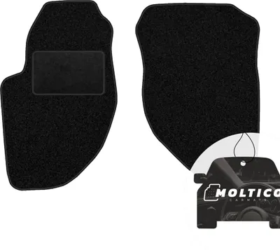 Produktbild von moto-MOLTICO Vorne Fußmatten Auto Velours Autoteppiche Schwarz Automatten Set 2-teilig passend für Alfa Romeo 166 1998-2007