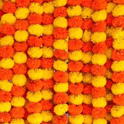 Produktbild von Künstliche Ringelblumen-Girlande 6 Stück 152 cm Orange/Gelb