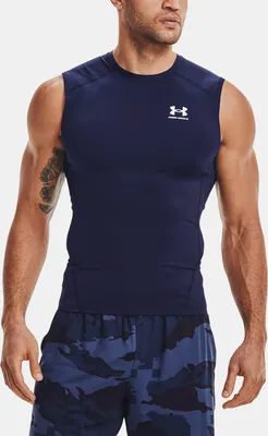 Obrázok produktu pre Under Armour Pánske tričko bez rukávov HeatGear - 1361522, farba:Dark blue, materiál:XL