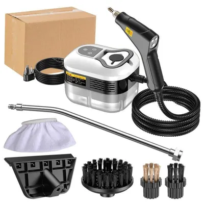 Produktbild von ZELURXX 1500W Dampfreiniger mit 1200ml Wassertank, 6 Stufen Dampfdruck, Multifunktionaler Handdampfreiniger für Küche Bad Auto