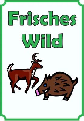 Produktbild von Frisches Wild Schild Hochkant A0 Rückseite selbstklebend