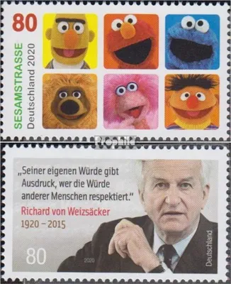 Produktbild von Briefmarken BRD 2020 Mi 3530,3539 (kompl.Ausg.) gestempelt Fernsehserie Sesamstraße
