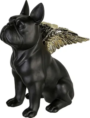 Produktbild von Casablanca Figur Flying Bulli schwarz goldfarben 25 cm Figur Hund Skulptur