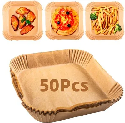 Obrázek produktu pro Papírové vložky do horkovzdušné fritézy, 100 kusů, papírové vložky do horkovzdušné fritézy, papírové vložky do fritézy, 100 kusů