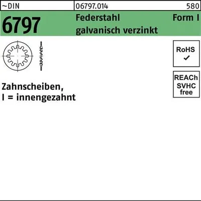 Produktbild von Reyher  Zahnscheiben DIN 6797 FederSt. I 31 vz (100 Stück)
