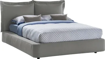 Produktbild von Doppelbett Dbonn, Containerbett mit Stoffbespannung, 100%  Italy, Frontöffnung, passend für Matratze 160x190 cm, Grau