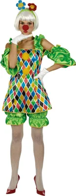 Produktbild von Freche Clowness - Karneval Faschingskostüm Damen Größe: 32-34