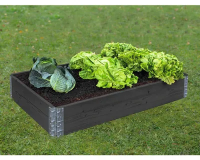 Produktbild von Hochbeet Stecksystem, Palettenrahmen Wandstärke 19 mm 120 x 80 x 20 cm anthrazit